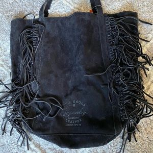 Superdry suede slouchy tote